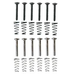 6 Pieces Electric Guitar Single Coil Pickup Screws+Springs Set