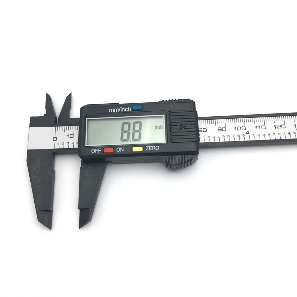 Vernier Caliper 0-150mm 6 inch Measuring Tool Plastic LCD Digital Electronic Carbon Fiber Ruler by PROSTORMER