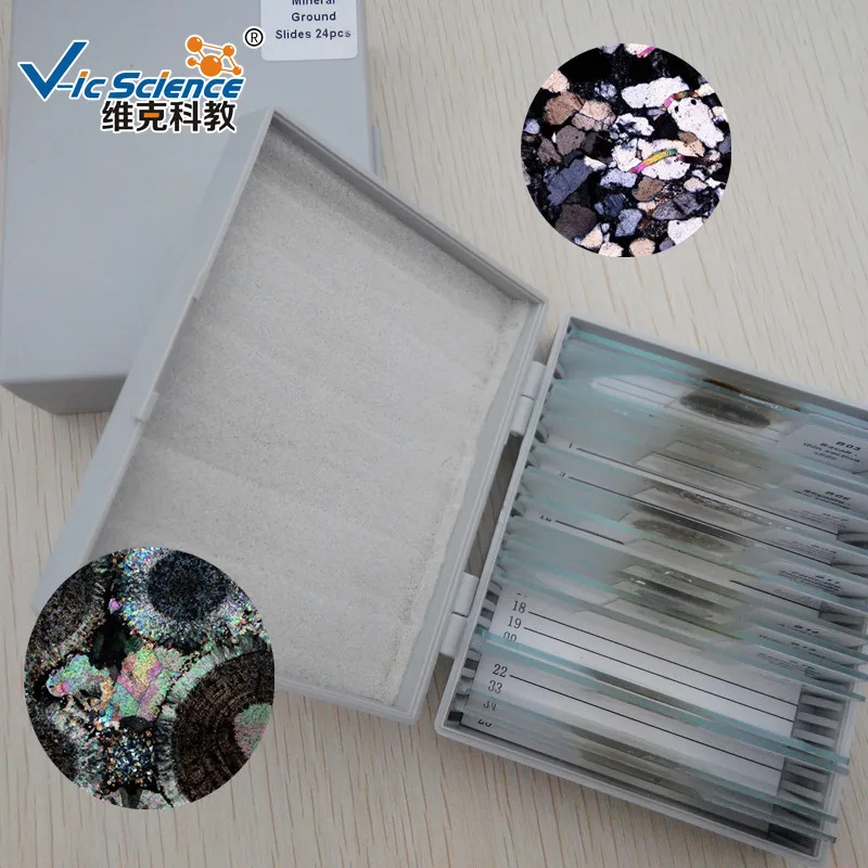 50 pz microslides preparato slides set