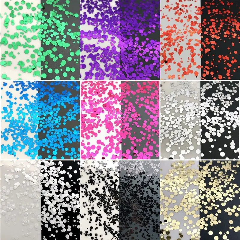 20g/Pack 1-2-3mm Mix Dot Ultrathin Nail Glitter Sequins For Body Art Painting Nail Artl DIY Decoration
