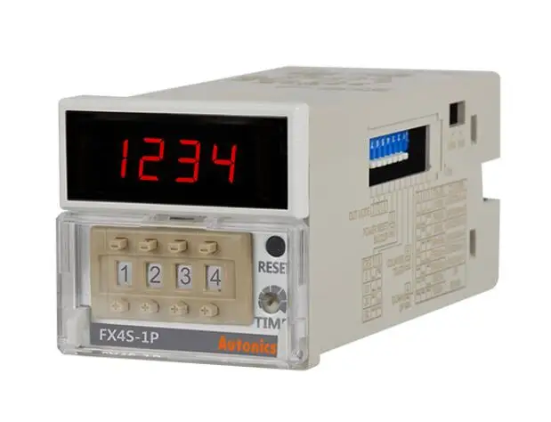 FX4S-1P2 Counter & Timer, 1/16 DIN, 4-Digit, LED, 1 Preset, Relay & NPN Output, 24VAC 50/60Hz 24-48VDC