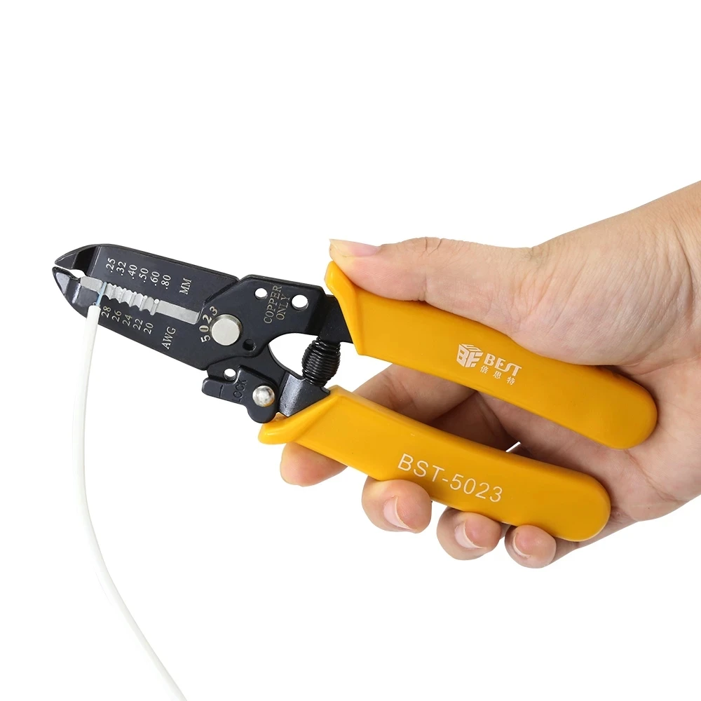 MILE Multifunctional Wire Stripper Portable Wire Stripping Pliers Crimping Electrician Cutting Pliers 20-30AWG 0.25-0.8mm 7inch