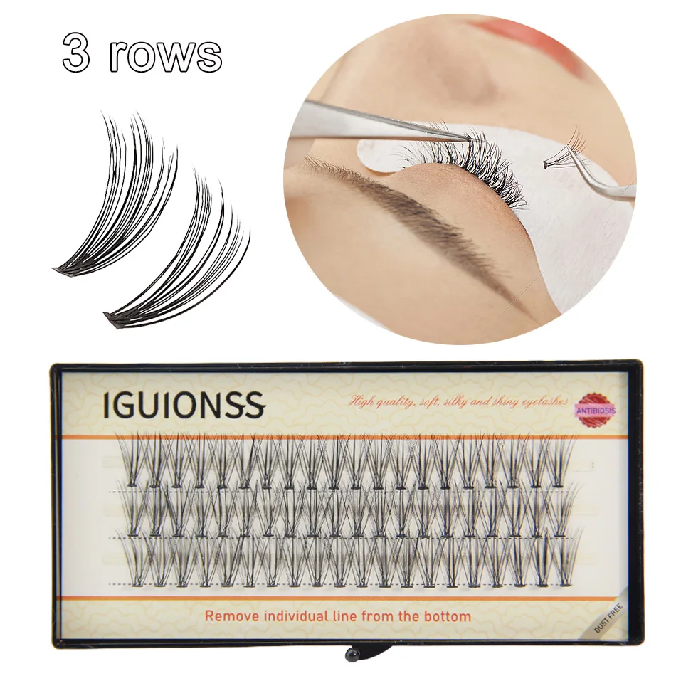 

IGUIONSS 20D super Cluster Eyelash Extension Natural Mink Eyelash Bunche Cilias Individual Lashes Makeup Cilias makeup eyelashes