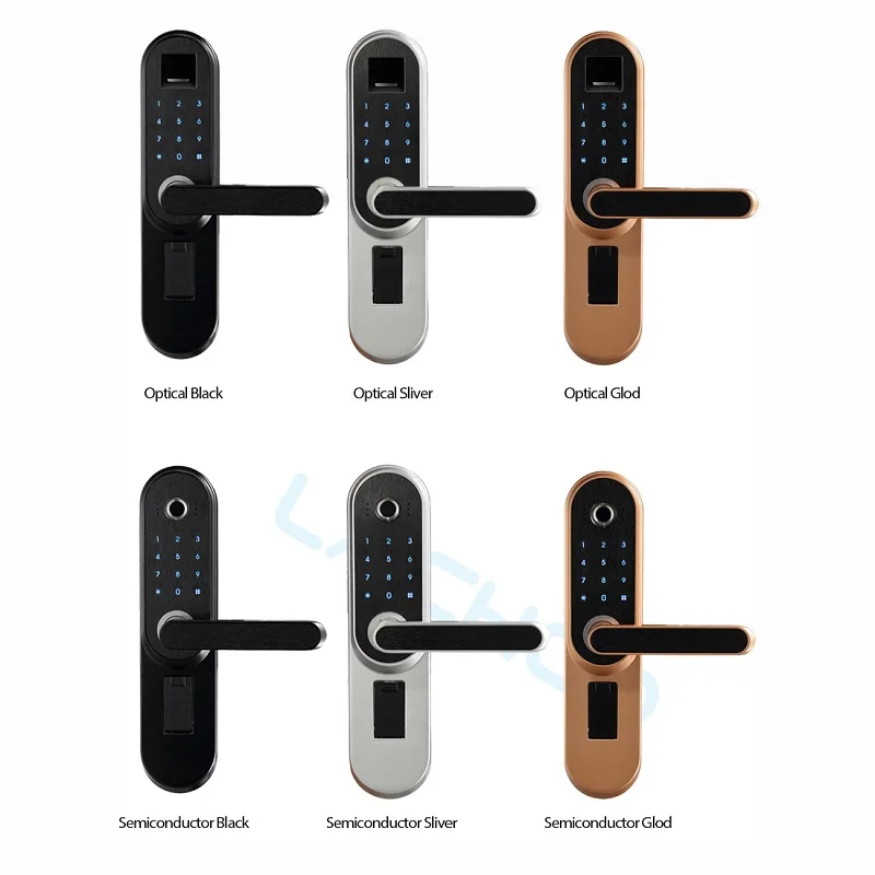 LACHCO Biometric Electronic Door Lock , Code, Key Touch Screen Digital Password Fingerprin Smart door Lock keyless entry L19013F