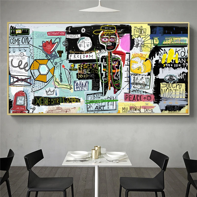 

Modern Graffiti Street Artwork Canvas Posters and Prints Abstract Figure Oil Paintings on The Wall for Home Decorative Pictures