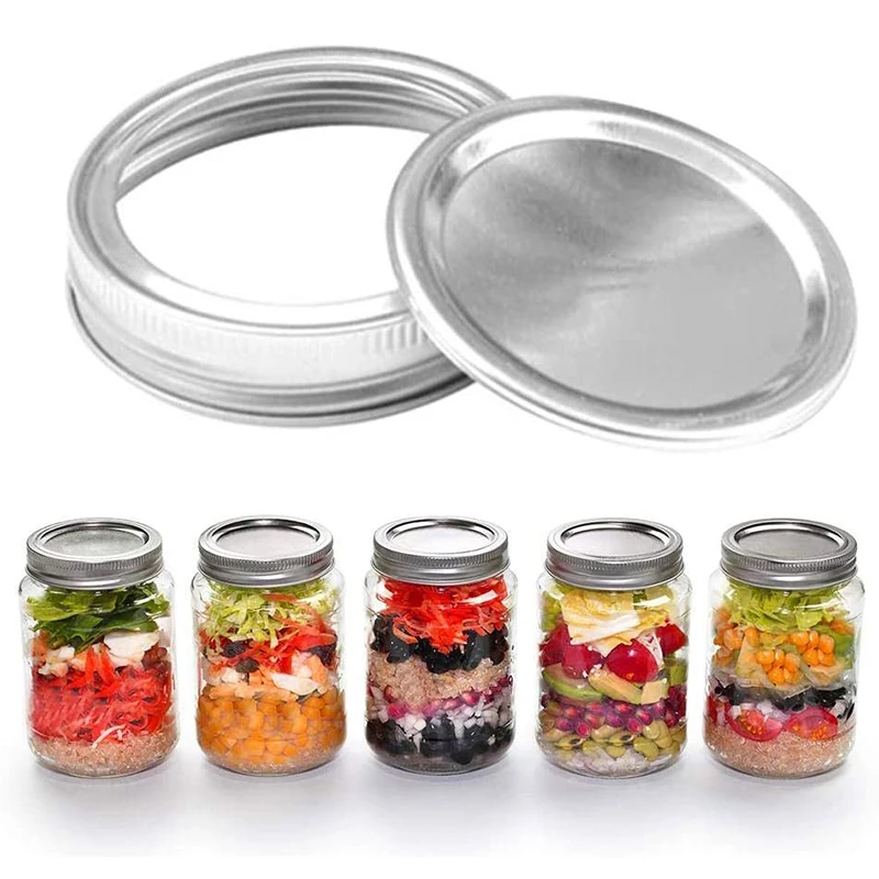 10pcs/set Canning Covers Leak Proof Sealing Food Keeping Fresh Mason Canning Jar Lids With Wide Mouth Kitchen Supplies