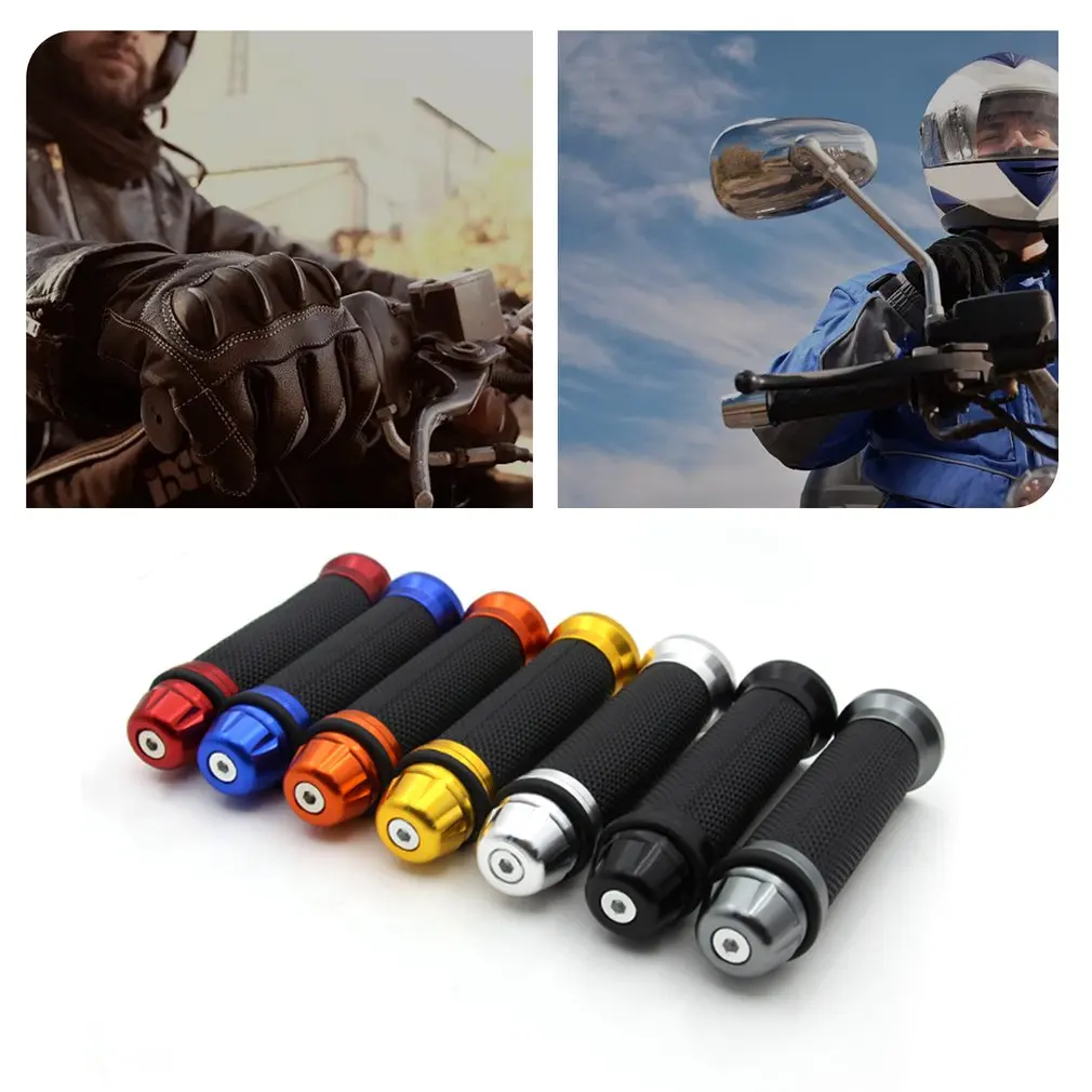 1 Pair 7/8'' Anti-Slip Motorcycle grips hand Handlebar Bar Grips Bicycle Rubber Mountain Cycle Handle Handlebar Bar Grips