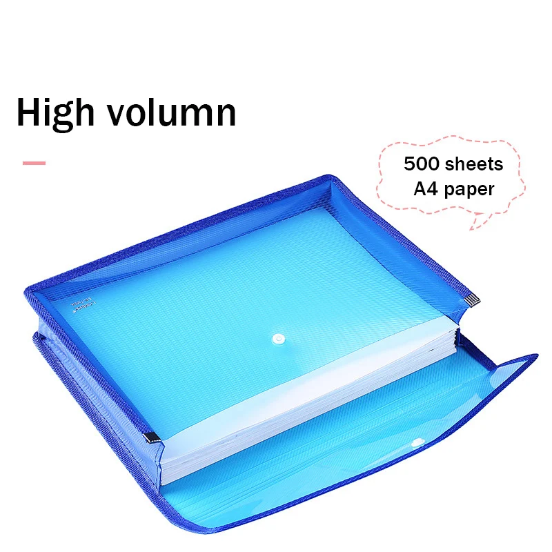 A4 A5 PP Waterproof Transparent Document Storage Organizer Three-Dimensional File Bag Papers Pouch Folder For Office Home