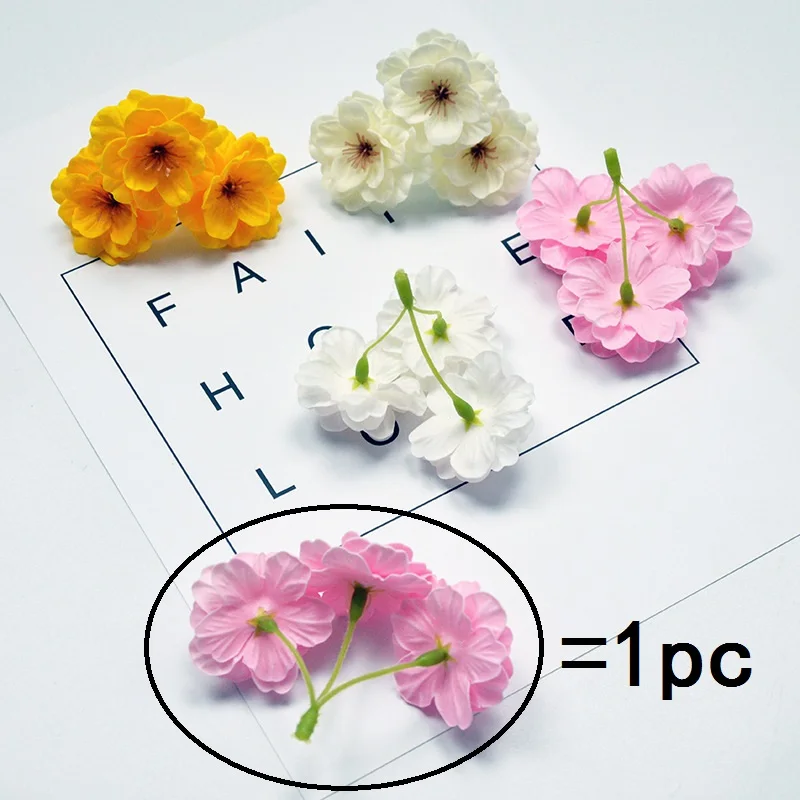 25pcs/pack Soap Flower Artificial Flower Cherry Blossom Handmade Soap Preserved Flower Present Gift for Mother\'s Day Decoration