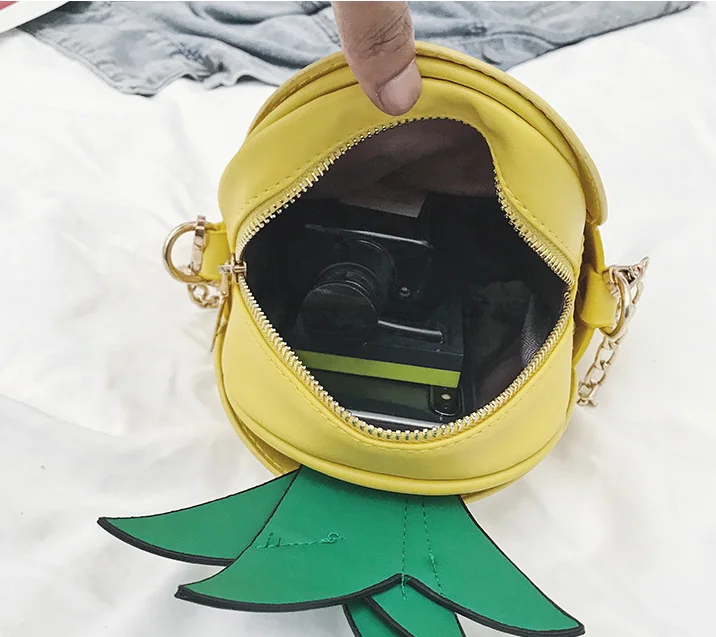 Cute Toddler Baby Pineapple Messenger Bag Children Kids Girls Princess Shoulder Bag Handbag Solid Princess Coin Purses