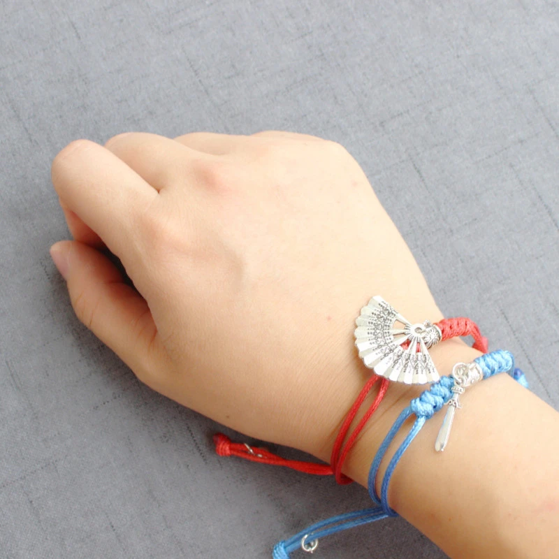 WORD OF HONOR Bracelet Shan He Ling Cosplay Tian Ya Ke Wen Kexing Zhou Zishu Fan Bracelet Rope Red Blue Bangle Gifts For Girls