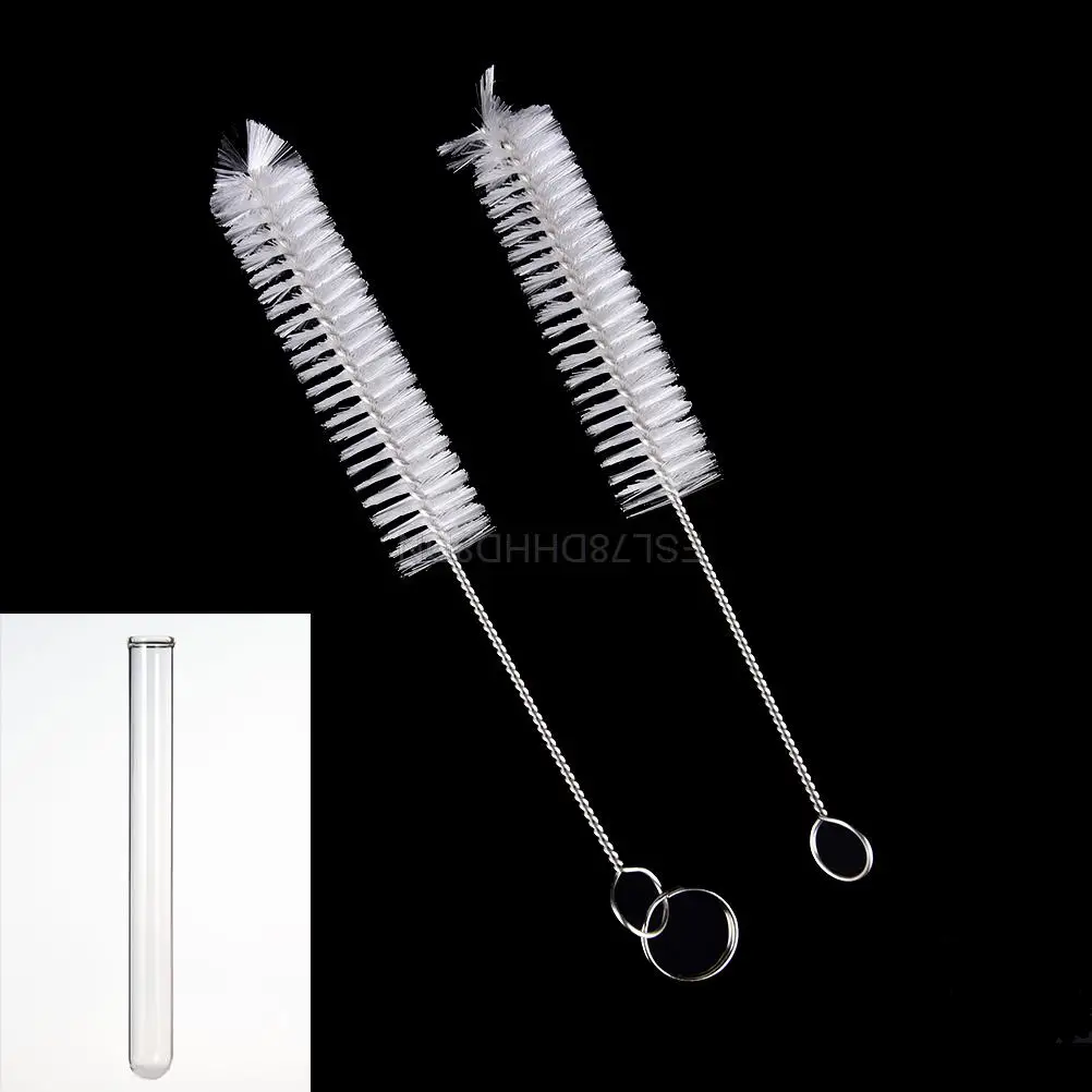 2pcs Stainless Steel Test Tube Cleaning Brushes For Laboratory Baby Bottle Brushes Supplies Teapot Nozzle Cleaning Tool