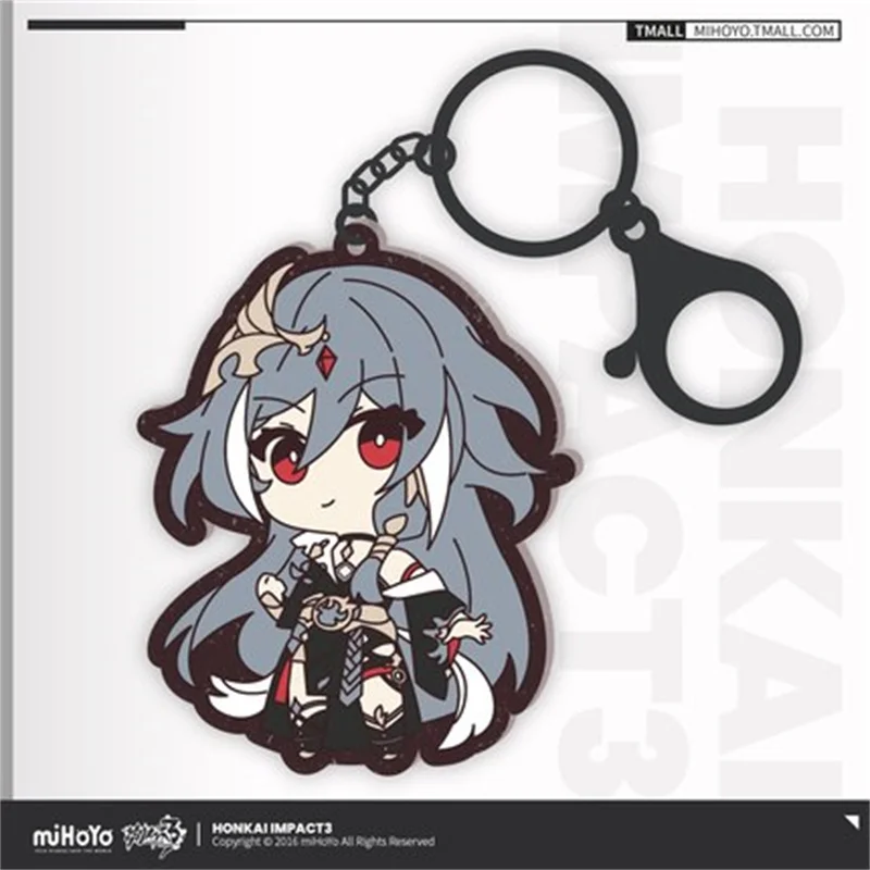 Anime Game Honkai Impact 3 COSPLAY Valkyrie Q Version Soft Rubber Pendant Rita Bronya Yae Sakura Durandal Raiden Mei Keychain