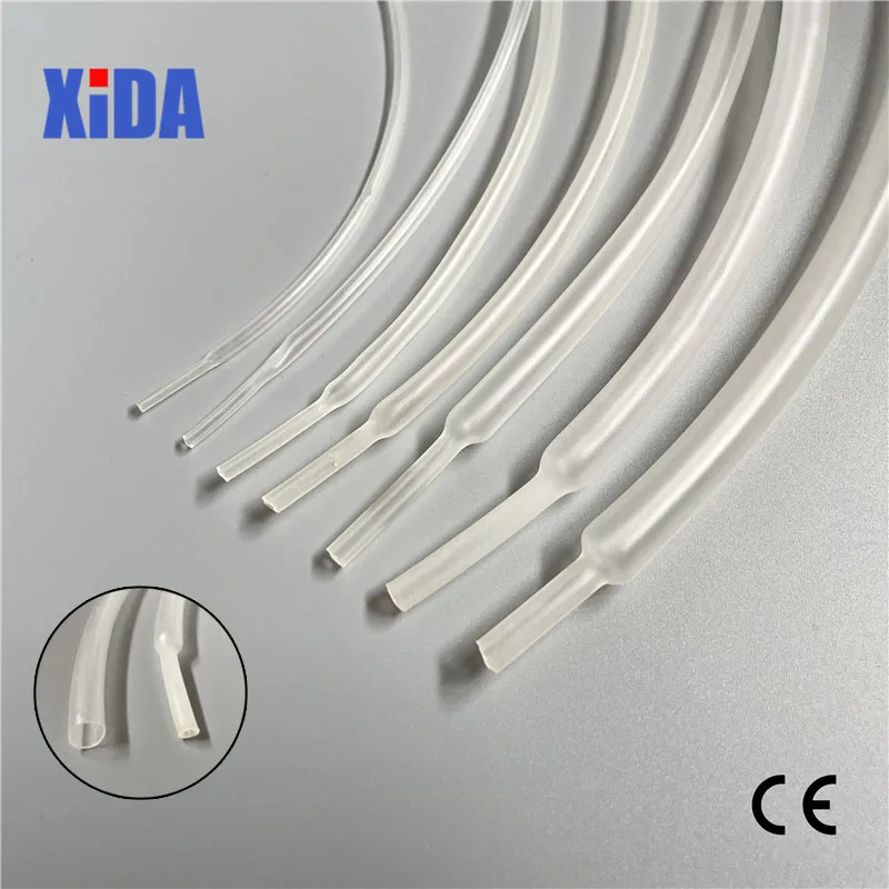1Meter 2:1 Heat Shrink Tube Transparent Clear Black Heat Shrinkable Tubing Wrap Wire Kits Sell Connector Cable Sleeve DIY Repair