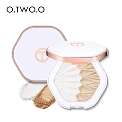 O.TWO.O 2 in 1 Makeup Highlighter Palette Shine Body Face Highlighters Powder Lasting Contouring Pearl White Pink Bronzer