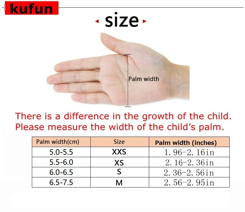 Gloves for 3-12 Years Old Children Warm Balance Push Kick Bike Skating Skate Bicycle Motorcycle Full Finger Kids Riding Cycling