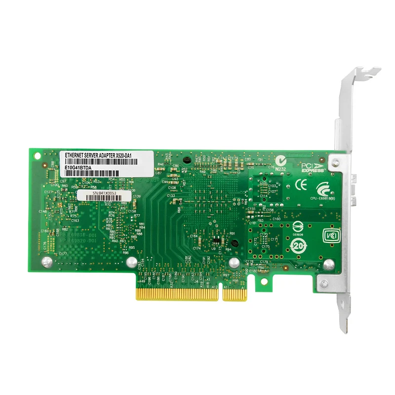 Сетевая карта Intel 82599EN X520-DA1 10 Гб/с, 1 порт SFP + PCI Express X8, NIC-профиль и полная высота Ethernet-сервера, адаптер