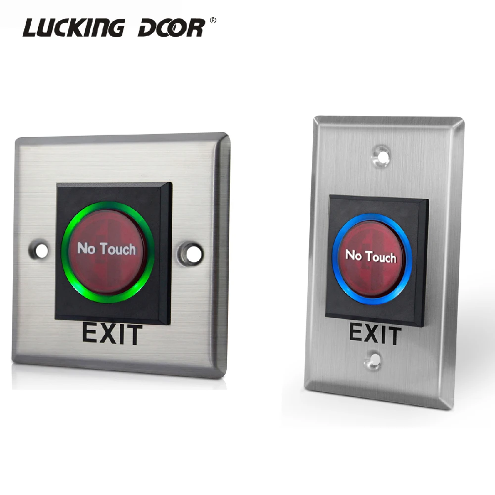 

Infrared Sensor Button Switch No Touch Contactless Door Release Exit Button with LED Indication For Access Control Door Switch