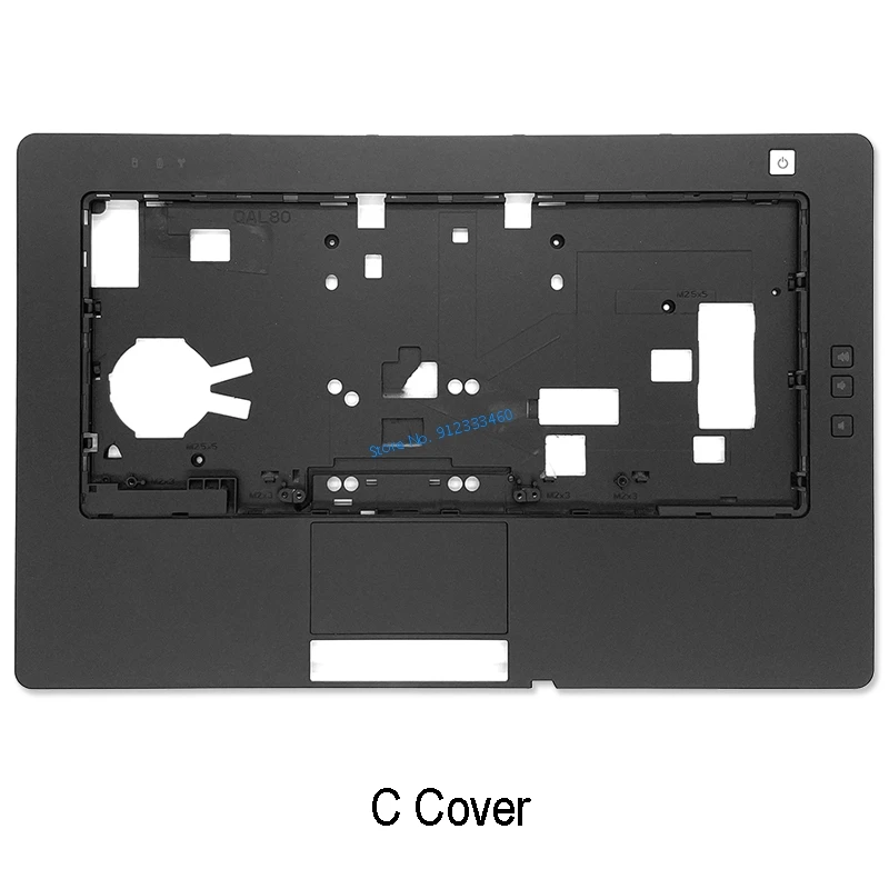 Imagem -04 - Lcd Preto Tampa Traseira Moldura Frontal Dobradiças Palmrest Case Inferior Dobradiça Tampa Case Superior a b c d e Capa para Dell Latitude E6430 Novo