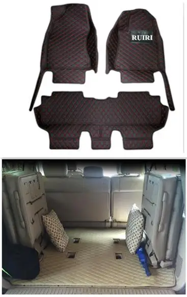 Custom special car floor mats + trunk mat for Right Hand Drive Toyota Land Cruiser 100 2007-1998 7 seats waterproof carpets