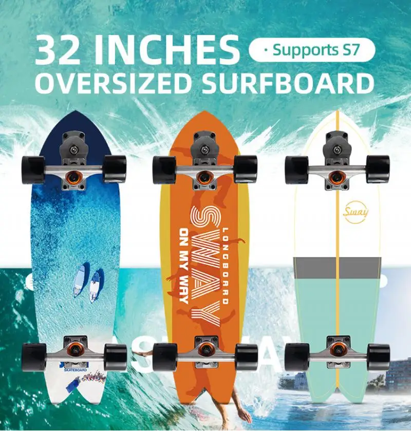 

S7 Land Surf Skate Surfboard Ski Training Skateboard Cruising Walking Pumping Fish Skateboards Longboard Surf Land Board