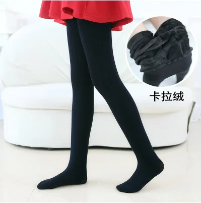 Winter Plush Thickened Children Pantyhose Colorful Cotton Baby Warm Bottomed Pantyhose 1PCS 80-140CM Girls Tights 4Colors