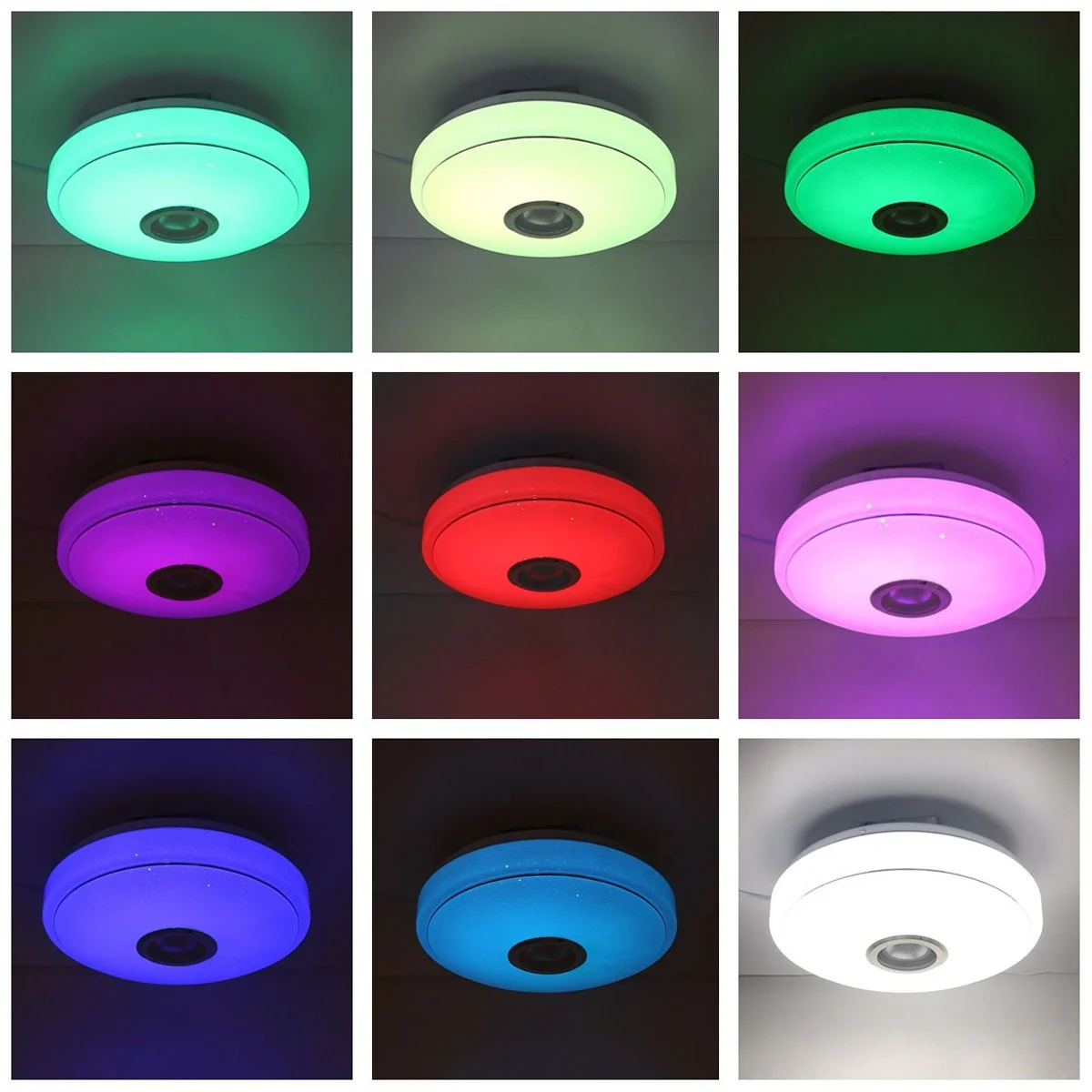 33CM LED Ceiling Lamp Remote Adjustable RGB Bluetooth Music LED Ceiling Lights for Bedroom Living Room Warm White Cold Lighting