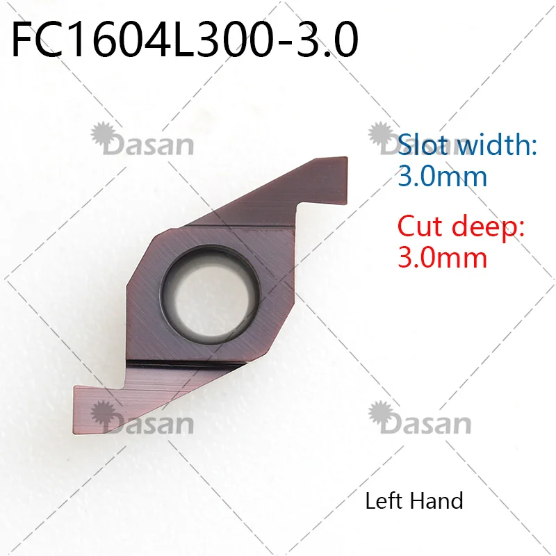 10PCS  FC1604R FC1604L FC1604R150 FC1604R200 FC1604R250 FC1604R300 Carbide Inserts ED Slot Face Groove Cutting Tool