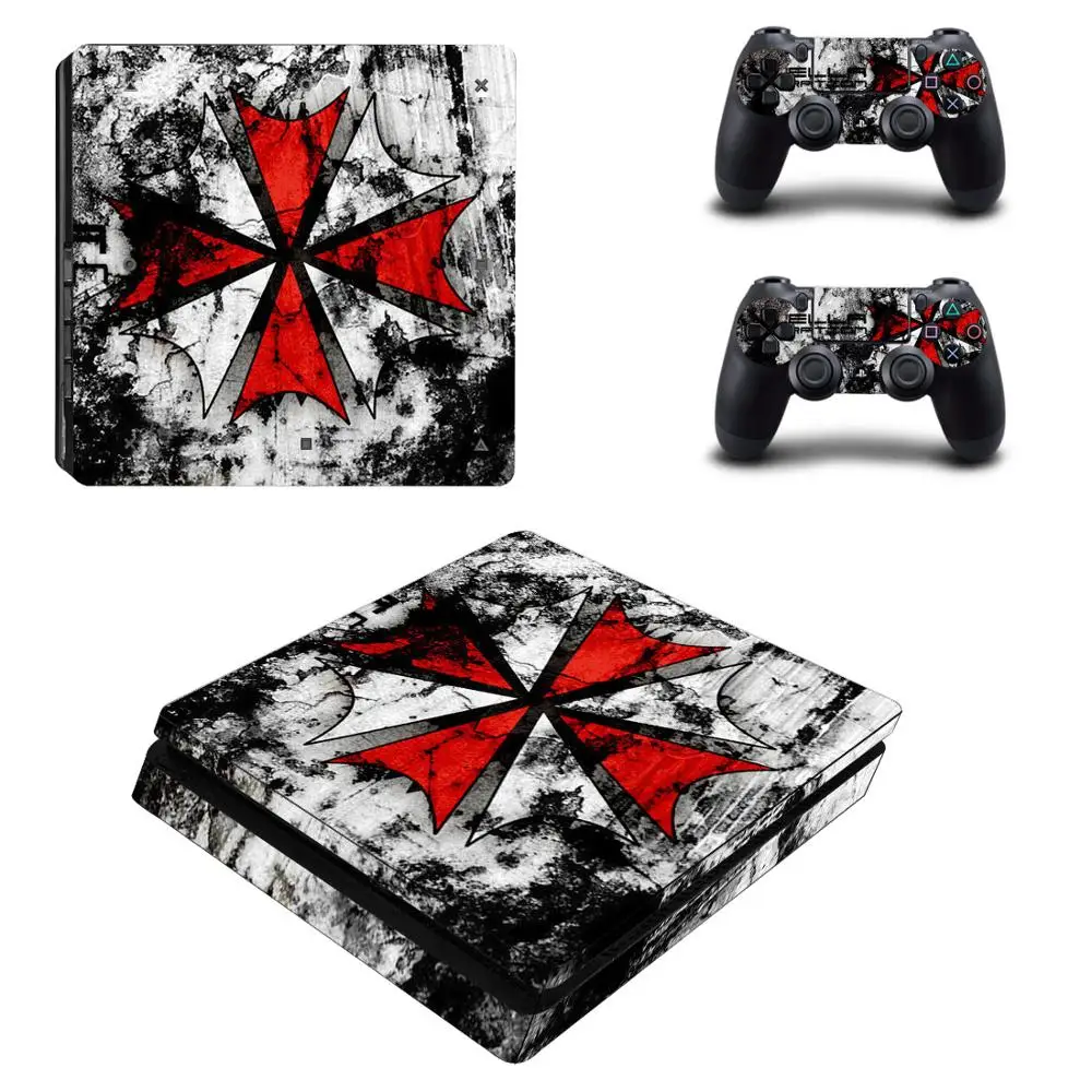 

Biohazard Umbrella PS4 Slim Stickers Play station 4 Skin Sticker Decal For PlayStation 4 PS4 Slim Console & Controller Skin