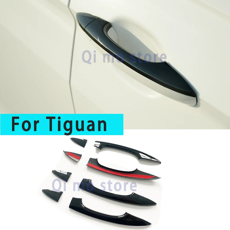 

Car Styling For vw's New Tiguan 2020 2021 2022 Door Handle Sticker Chrome Bright Black Handle Paste Badge