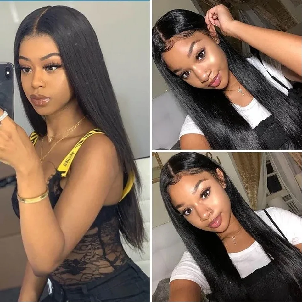 250 Density Brazilian Bone Straight Lace Front Human Hair Wig HD 13X4 Lace Frontal Wigs Wigs For Women 30 Lace Front Wig