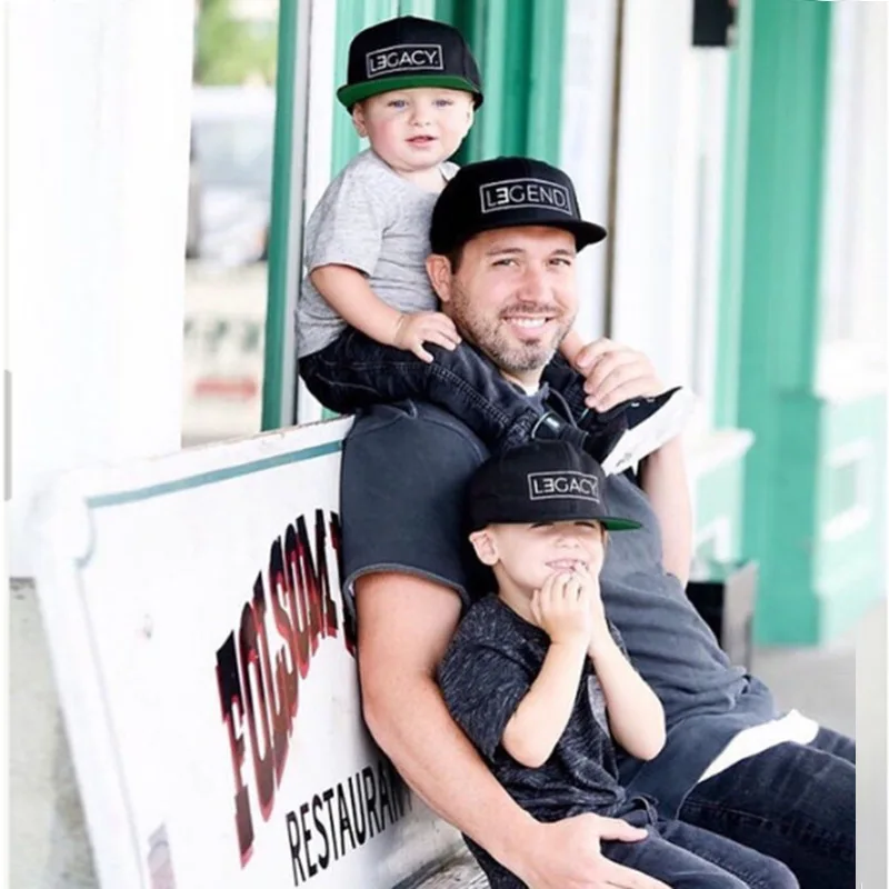 New LENGEND LEGACY letter Snapback cap Father Son Dad Gift hat Adjustable hip hop golf dad cap baby child cotton baseball cap