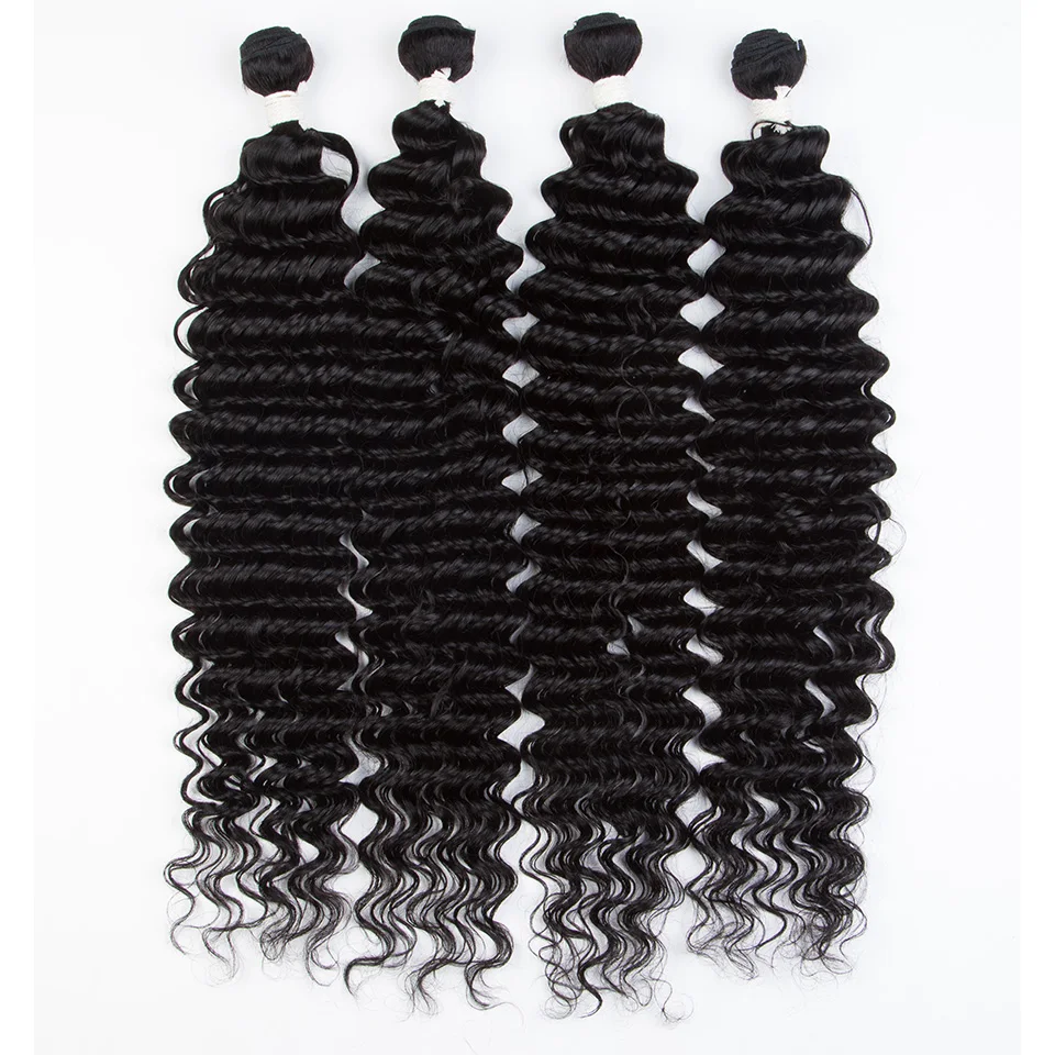 บราซิลลึกคลื่น Hair Bundles ราคาถูก30 32 34ยาวลึก Curly Human Hair ทอผ้า3 4ชุด