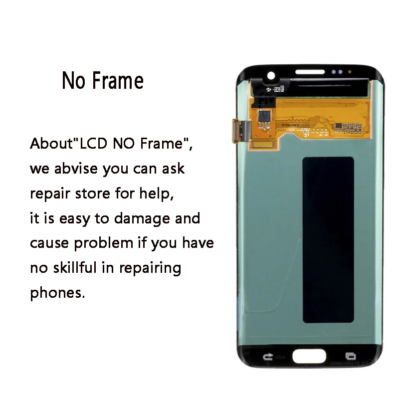 Super AMOLED LCD For Samsung Galaxy S7 Edge G935 G935F SM-G935FD LCD Display Touch Screen  With Burn Shadow+Back Cover