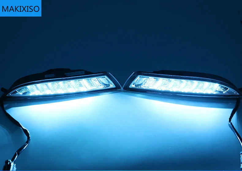 For VW Scirocco 2008-2013 Car Front LED side marker Lamp Amber Turn Signal Lights and White DRL Daytime Running Lights image 6