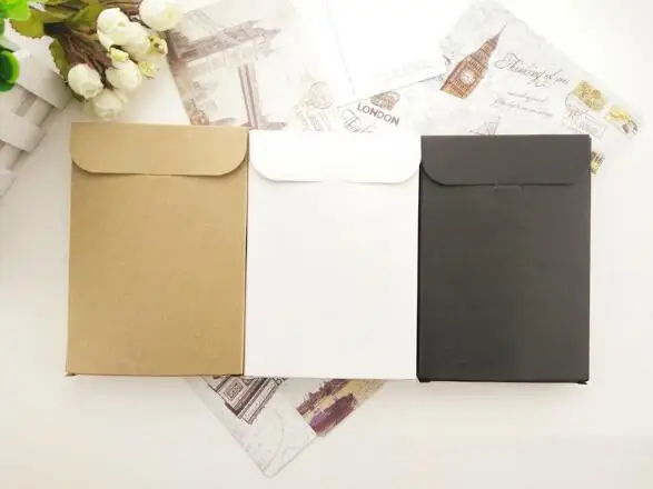 Greeting Card Packing Cardboard Box Envelope Type Postcards Gift Boxes 15.5*10.8*1.5cm