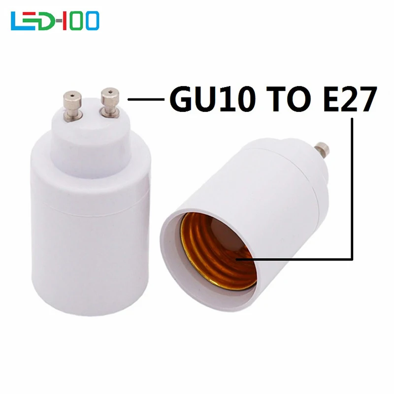 Adaptador de bombilla LED GU10 a E27, convertidor, enchufe, material resistente al calor