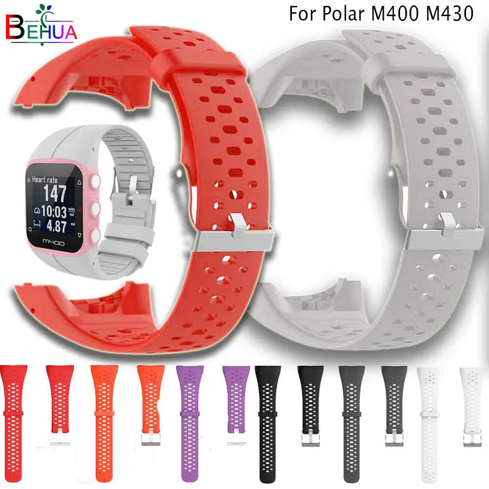 New WatchBand For Polar M430 M400 GPS Sport Silicone Smart Watch Wristband strap Replacement colorful waterproof With Tool