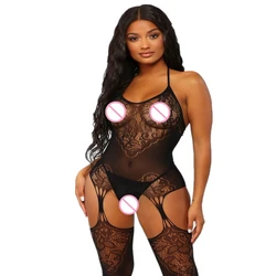 Sexy lingerie Women Plus Size Open Crotch Lingerie Hot Transparent Babydoll Dress Erotic Costumes Sex Nightwear Porn Clothes