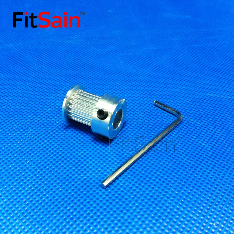 FitSain-2GT 20T Width 10mm Synchronous Wheel GT2 Pulley Aluminum Alloy Timing Belt Middle Hole 5-6-8mm