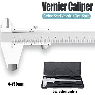 0-150mm/200mm/300mm Metal Caliper High carbon steel Vernier Calipers Micrometer Ruler Depth Measuring Tool Gauge Instrument