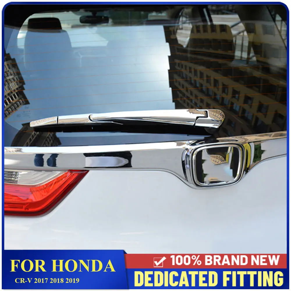 

Fit For Honda CR-V CRV 2017 2018 2019 Rear Wiper Windscreen Cover Trim ABS Chromed Rear Tail Wiper Clean Molding Garnish