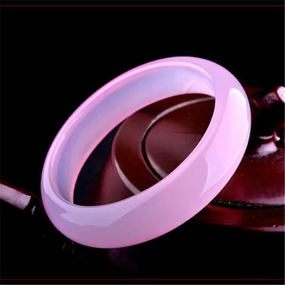 

zheru jewelry natural agate chalcedony 54-64mm pink purple bracelet elegant princess jewelry send mother to girlfriend