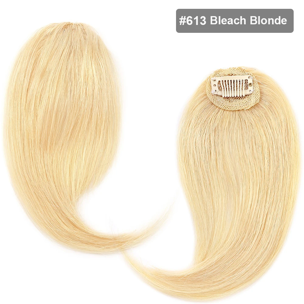 Sego 2 Teile/satz Echthaar Seitlicher Pony Clip in Pony Echthaar Bang Natürlicher Clip on Side Bang Gerade Fransen Haarverlängerung – Detail 12