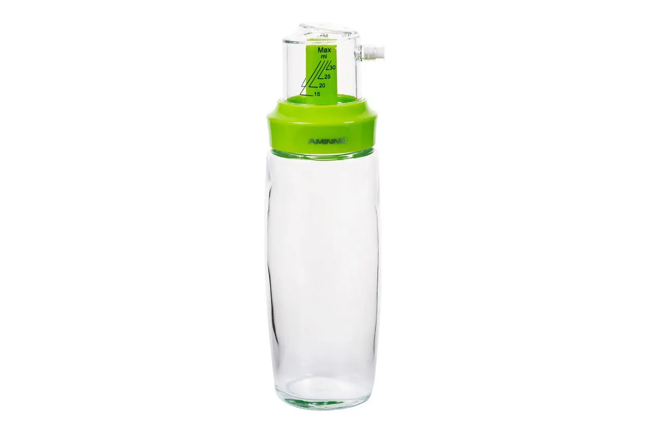 Green-Size Glass Oil Vinegar Bottle