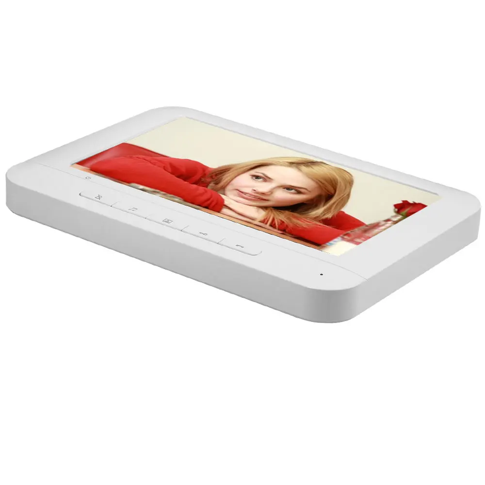 7 Inch Bedraad Video Deurtelefoon Visual Video Intercom Speakerphone Intercom Systeem Met Waterdichte Outdoor Ir Camera