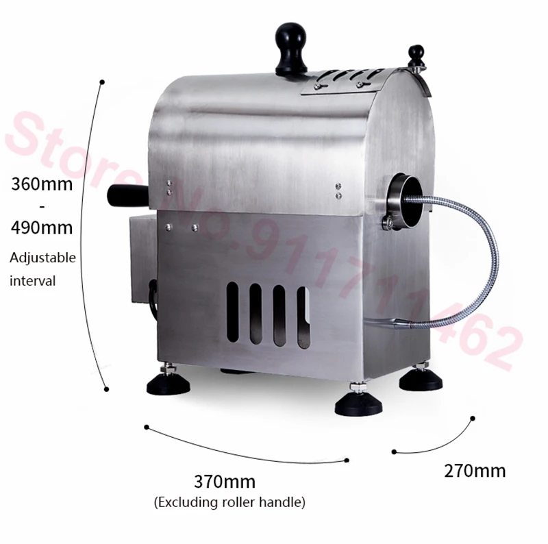 ขนาดเล็กเครื่องคั่วกาแฟในครัวเรือนแก๊สสแตนเลสเครื่องคั่วกาแฟ Coffee Bean Baker