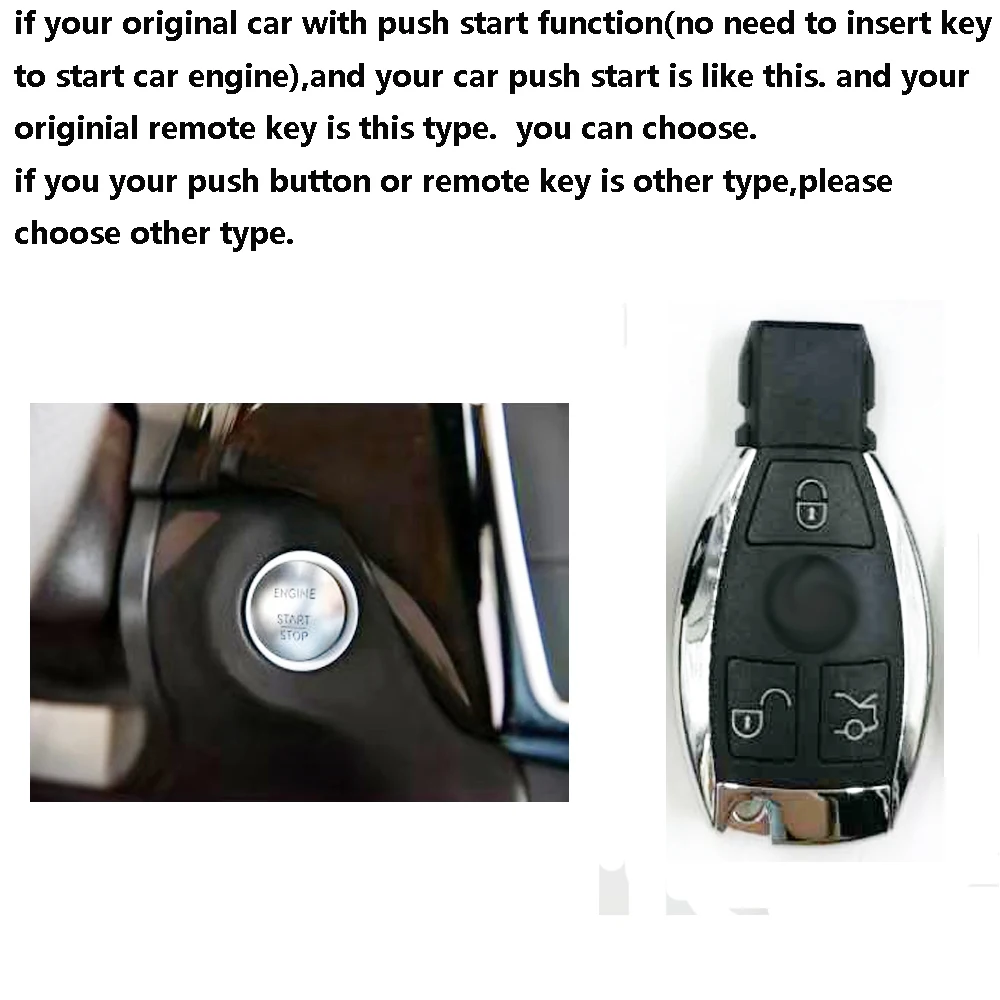 For Mercedes Benz E W212 2009-2014 Add Remote Starter System and Keyless Entry System Update New Remote key Car Accessories