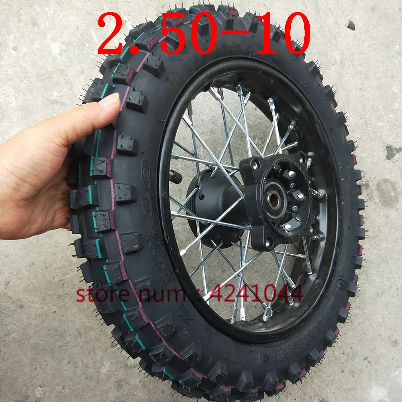 2.50-10 Front  or Rear Rims  tyres   Wheels   for Trail Off Road Dirt Bike Motocross Mini  10\