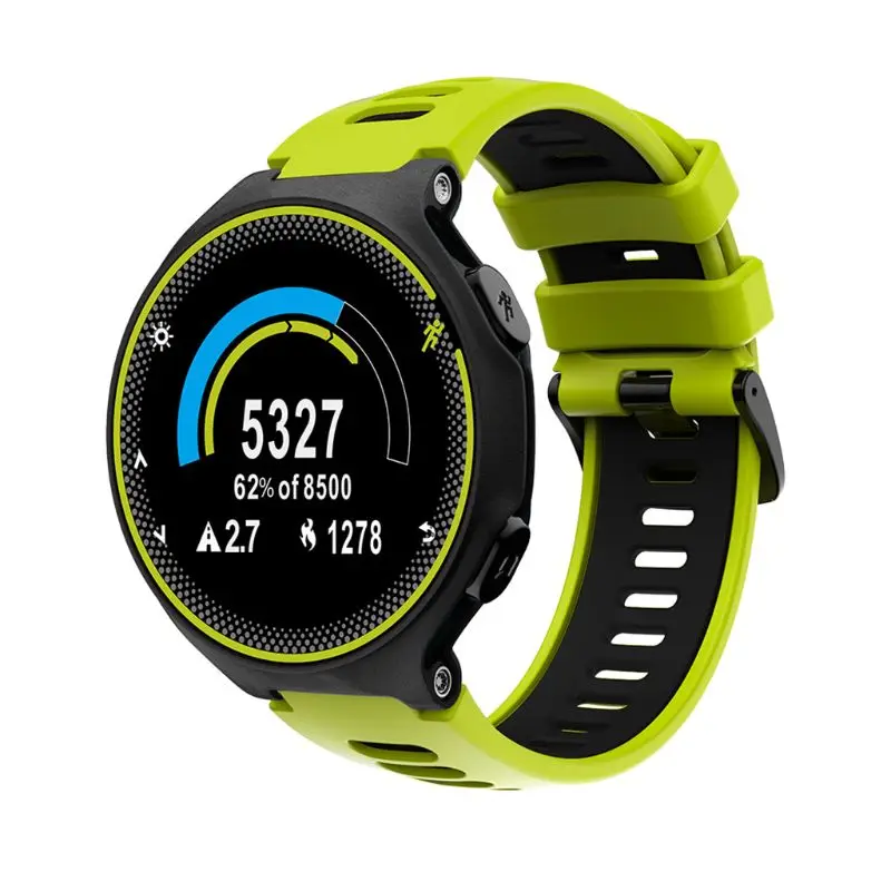 استبدال الصلب مشبك حزام سيليكون ل garmin- Forerunner 735xt/220/230/235